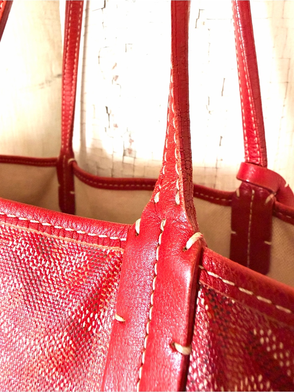 GOYARD Saint Louis PM Red Goyardine Tote Bag + Pouch - Picture 5 of 16
